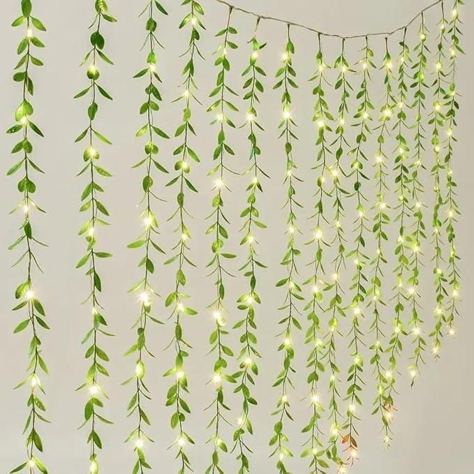 Green Leaf Artificial Curtain LED String Light