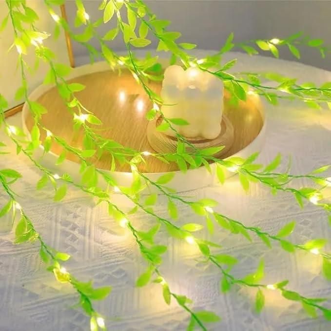 Green Leaf Artificial Curtain LED String Light