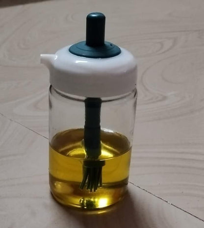 Oil Dispenser Bottle 2 in 1 Container with Silicone Brush