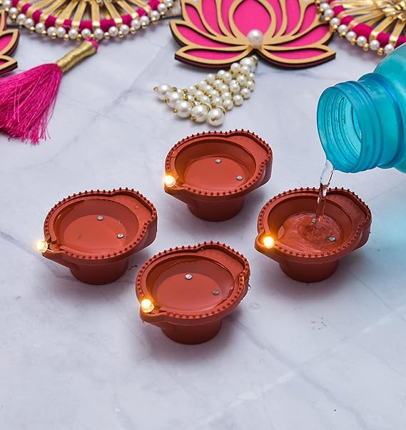 Water Sensor LED Diyas 12 Pieces Set