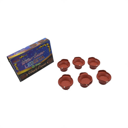 Water Sensor LED Diyas 12 Pieces Set